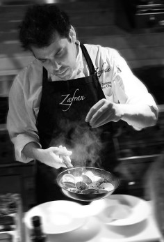 Chef Pedro Samper at Zafran. Chef Pedro Samper at Zafran.