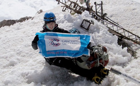 Sophie at the summit of the highest volcano in North America, Pico de Orizaba in Mexico, 5,636m. Photo: Sophie Cairns