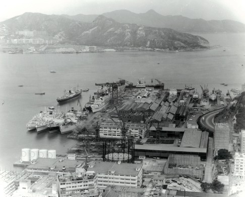 The Taikoo dockyard in the 1970s.