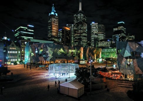 Asif Khan created the Radiant Lines installation for Melbourne's The Light in Winter festival. PHOTO: PATRICK RODRIGUEZ