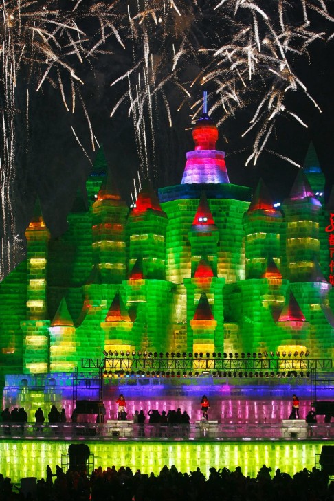 Exhibits at the Harbin International Ice and Snow Sculpture Festival in 2011.