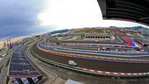 A view of the Sochi Autodrom circuit in Russia ahead of the country's first F1 grand prix. Photo: EPA