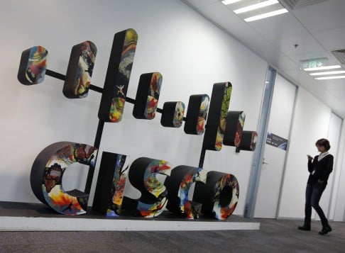 Cisco logo at the company's Beijing customer briefing centre. The American IT giant has also been black listed by China. Photo: Reuters