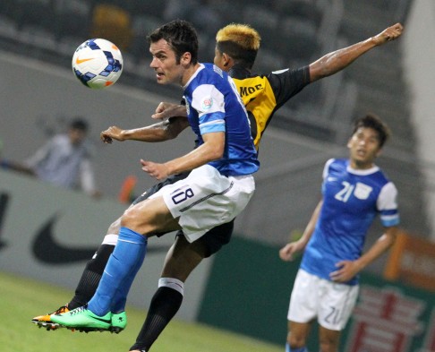 Kitchee's Jorge Tarres found the net in the first half. Photo: Edward Wong