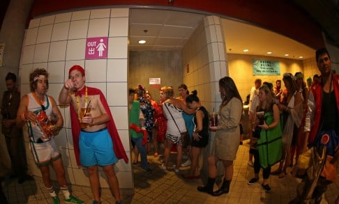 A disruption to the water supply for the toilets at the Hong Kong Sevens made taking a break unpleasant. Photo: Nora Tam/SCMP