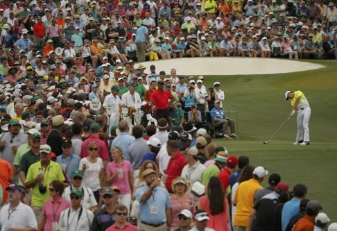 Rory McIlroy hits off the third tee. Photo: Reuters