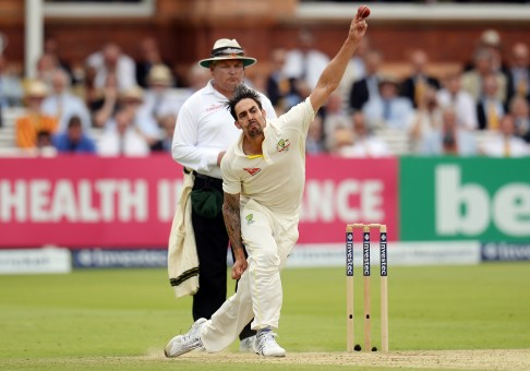 Mitchell Johnson scents blood. Photo: Reuters