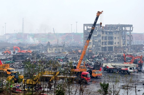 At least 85 people were killed in the explosions in Tianjin in August. Photo: Xinhua