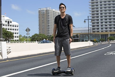 Marty McFly may still be the only one who's ever flown a hoverboard, but balance boards like this one are among hi-tech products at the Global Sources show.Photo: SCMP Pictures