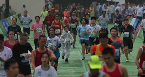 The rainy conditions couldn't dampen competitors' spirits.