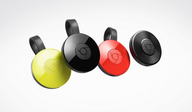 Chromecast comes in an array of colours, including classic black, coral and lemonade.